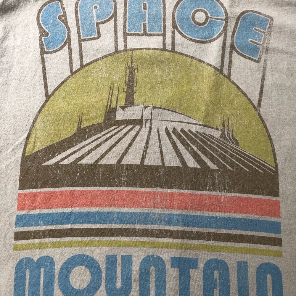 Disney Parks Space Mountain Men's T-Shirt - Tan - Large - Picture 2 of 4